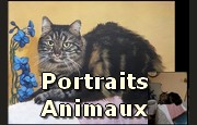 Portrait d aprs photo Animaux chat chien chevaux