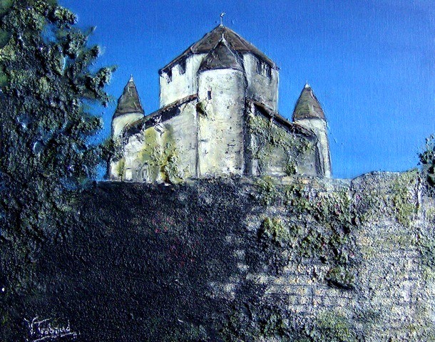 Peinture la Tour Csar Provins - Acrylique - Virginie Trabaud