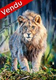 Le Lion - Peinture en Relief - Virginie Trabaud