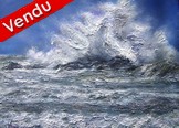 peinture tempête et vague Bretagne - Cliquez sur l image pour voir la fiche détaillée de l oeuvre