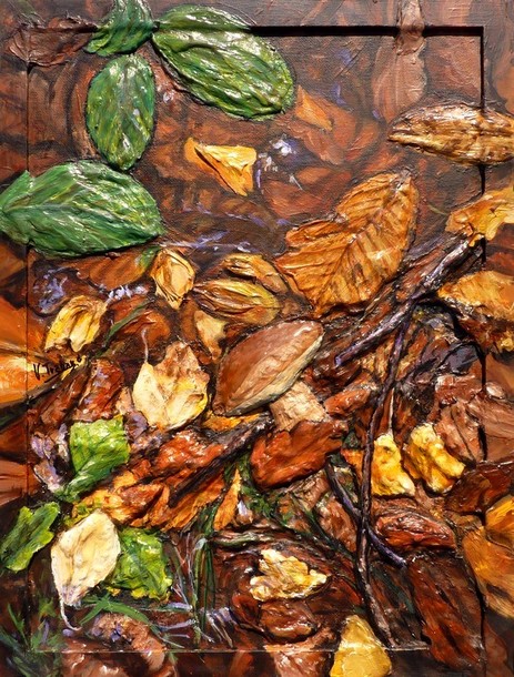Peinture champignon bolet - acrylique - Virginie Trabaud Artiste peintre