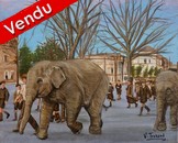 peinture Elephants à Sens yonne - Cliquez sur l image pour voir la fiche détaillée et le tarif de l oeuvre