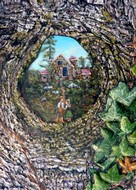hansel et gretel - peinture acrylique en relief - virginie trabaud