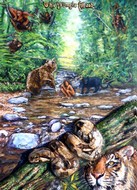 Tableau de Peinture en Relief le Livre de la Jungle - Virginie Trabaud Artiste Peintre Animalier