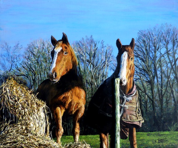 peinture de chevaux - Cliquez sur l image pour voir la fiche détaillée et le tarif de l oeuvre