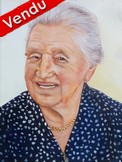 peinture Portrait d une femme agée grand-mère - Cliquez sur l image pour voir la fiche détaillée et consulter le tarif de l oeuvre