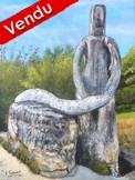 peinture statue femme en pierre Provins - Cliquez sur l image pour voir la fiche détaillée et consulter le tarif de l oeuvre