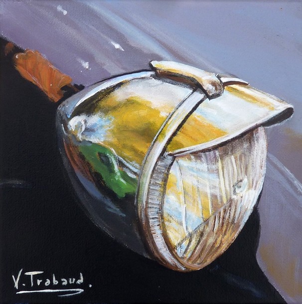 Peinture phare chromé chaleston grise - acrylique Virginie TRABAUD